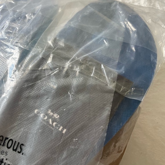 NWT Coach Zak Striped Flip Flops - Picture 10 of 12